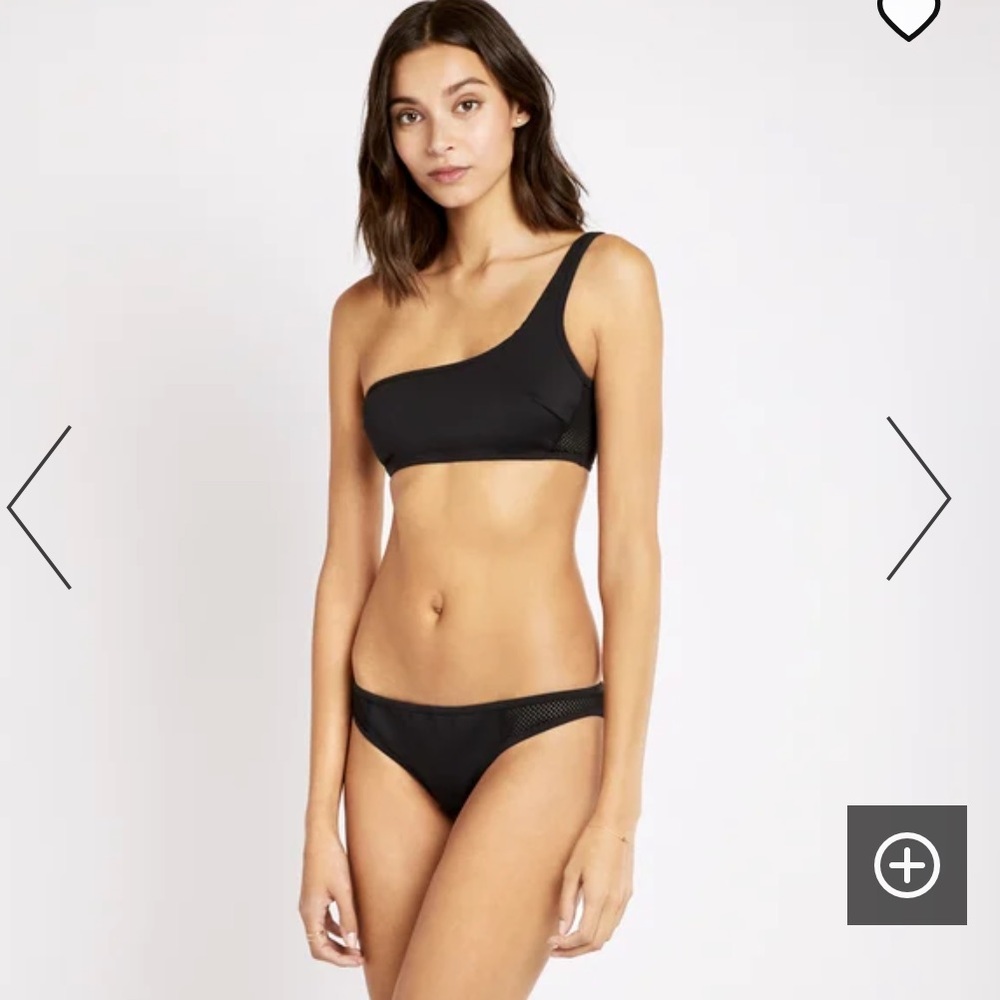 Stella McCartney Neoprene and Mesh One-Shoulder Bikini